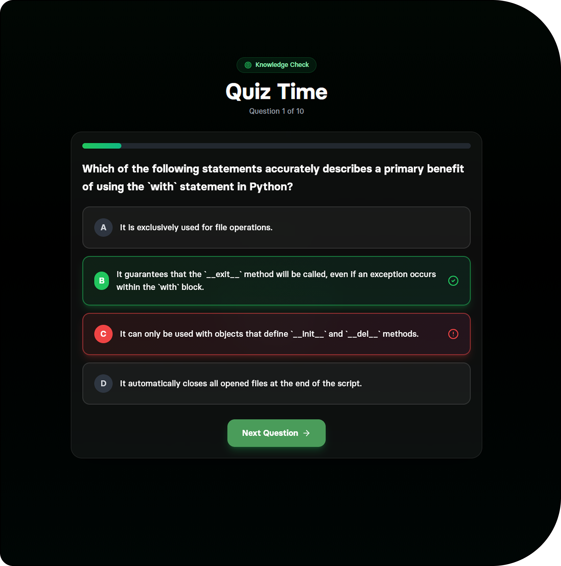 Feature 4: Learn. Test. Improve.