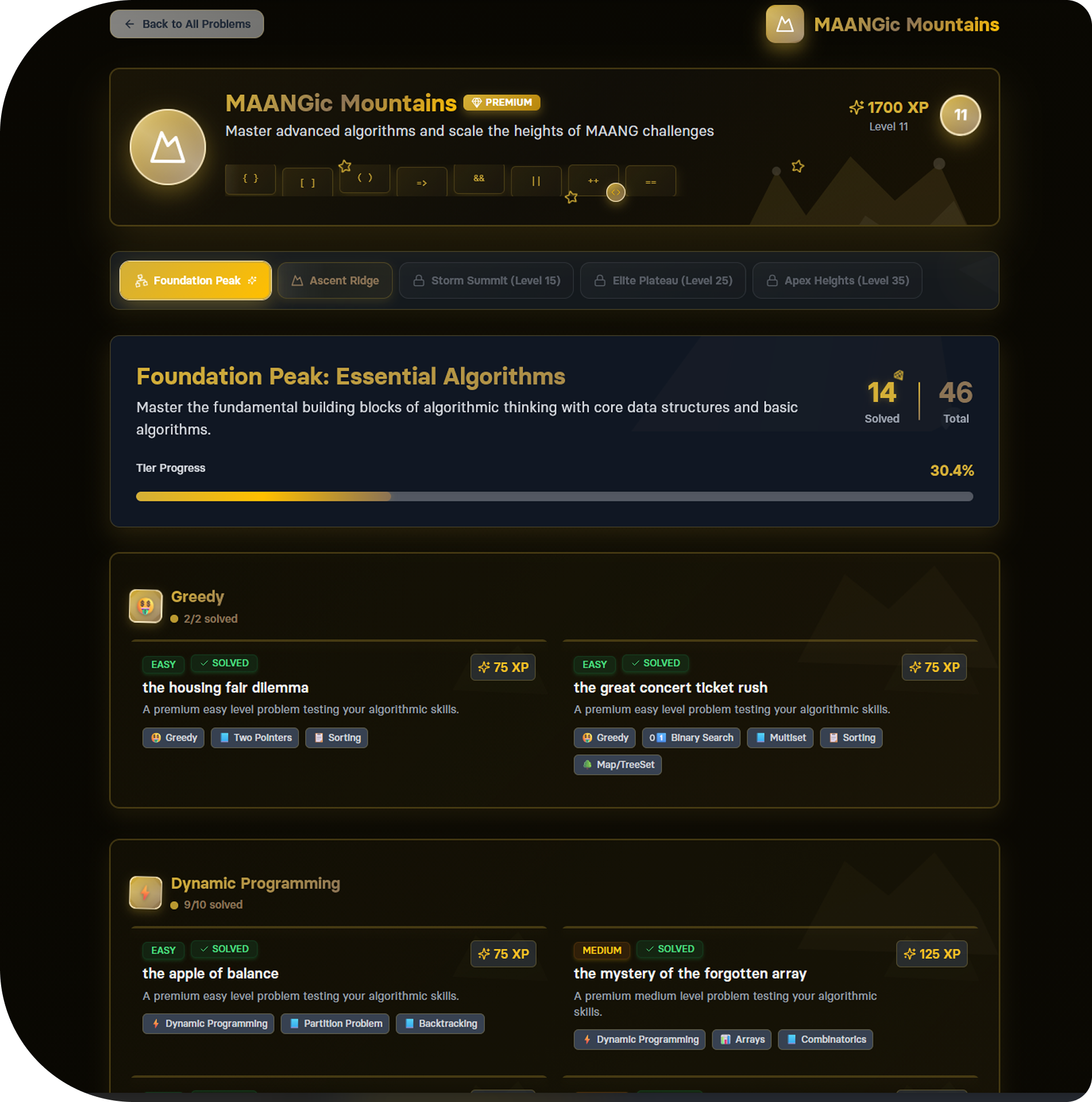 Feature 5: Conquer the MAANG Path